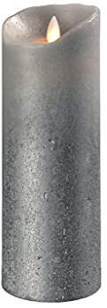 sompex Flame LED Echtwachskerze Sand metallic 8x23cm