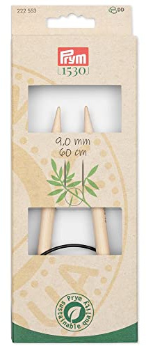 Prym - Prym 1530 Bambu (60cm, 9.00mm) Cirkulär Sticknål - 1 Nål