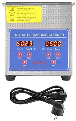 Limpiador ultrasónico profesional, 1.3L Ultra Sonic Cleaner Bath con temporizador digital, Tanque de limpieza ultrasónico para limpiar joyas, gafas, relojes, piezas pequeñas
