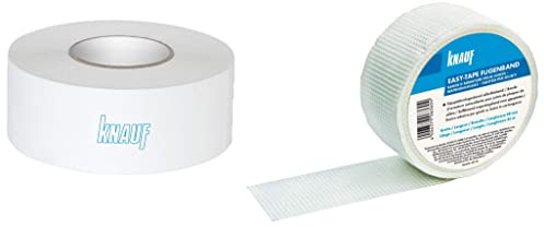 Knauf Fugen-Deckstreifen Kurt, reißfester Bewehrungs-Streifen zur Verspachtelung 75-m & EASY-TAPE Fugendeckband zum Stabilisieren und Verspachteln von Fugen – 48 mm x 45 m
