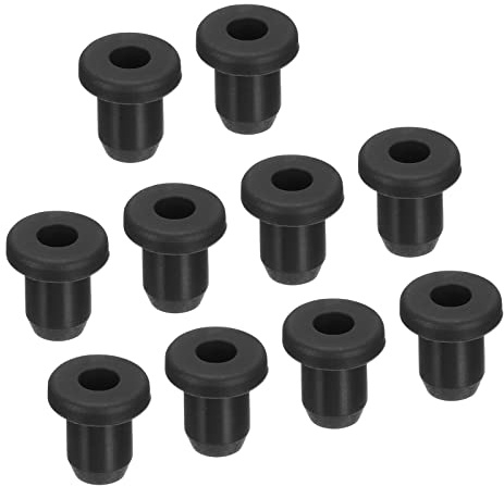 sourcing map Rubber Grommet Mount Dia 13/64 (5mm) Round T Type for Organizing and Protecting Cord Pack of 10