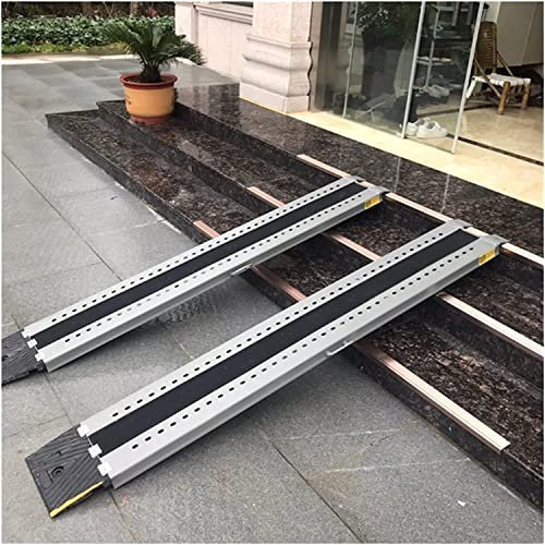 Tragbare Rollstuhlrampen für Stufen, Mobilitätsschwellenrampe für Treppen zu Hause, Türen, Roller, leichte Handicap-Rampe aus Aluminium (Size : 100cm/3ft)