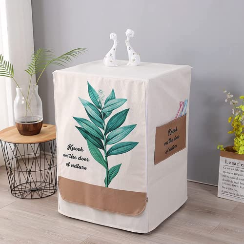 BaoT8YLu Waschmaschinenabdeckung, waschmaschinenbezug,automatische Waschtrocknerabdeckung zum Schutz der Frontlader-Waschmaschine(A Plant,M Size 60 * 55 * 85cm)