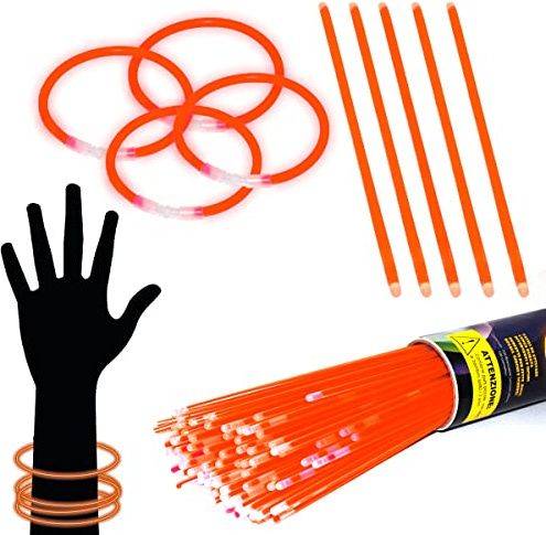 200 Pulseras luminosas naranja