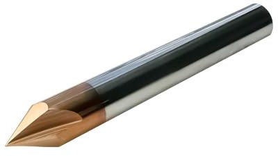 CNC QUALITÄT VHM Entgrater Schaftfräser Ø 2 bis Ø 12 mm - Hartmetall Fasenfräser 60° - HM Entgratfräser (Ø 12 mm)