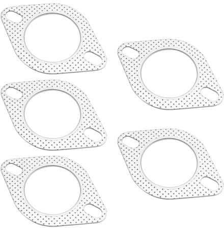 JNNJ 5 Pieces Pipe Exhaust Flange Gasket, Exhaust Collector Pipe Metal Gasket with Reinforced Ring Downpipe, Exhaust Header Downpipe Manifold Collector Flange Gasket, Car Accessories(76mm)