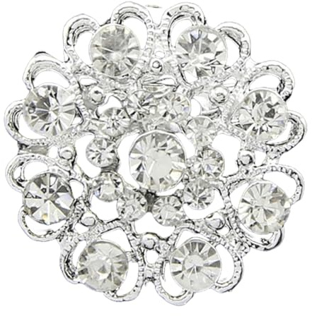 FAIRYGATE Rhinestone Brooch Brooches Elegant Crystal Flower Rhinestone Wedding Brooch Crystal Corsage Pin Women Clothing Accessories Jewelry Gift for Bride, B3008