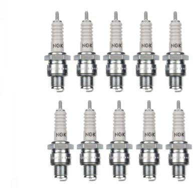 10x Zündkerze B6HS Kurzgewinde passend für Puch Maxi N, S, X30, X40, X50, DS, VS, VZ, Monza, Racing, Cobra, Imola, Ranger – Mofa Moped Zündkerzen Set – 10 Stück