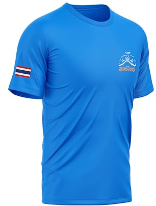 TAO MARTIAL T-Shirt Muay Thai Sport Quick Dry Leicht Atmungsaktiv, blau, M