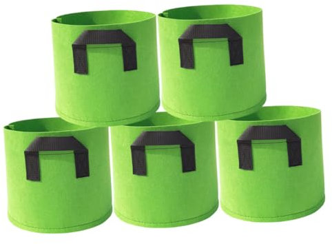 YARNOW 5stücke Vliesstoff Pflanzsäcke Für Und Atmungsaktive Anzuchtbeutel Für Kartoffeln Und Andere Pflanzen Gallonen Für Und Außenanbau