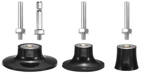 sourcing map 3 Pack 1 2 3 Disc Pad Holder Quick Change Discs 1/4 Shank Holder Mandrel for Die Grinder Sanding and Conditioning Discs, Black