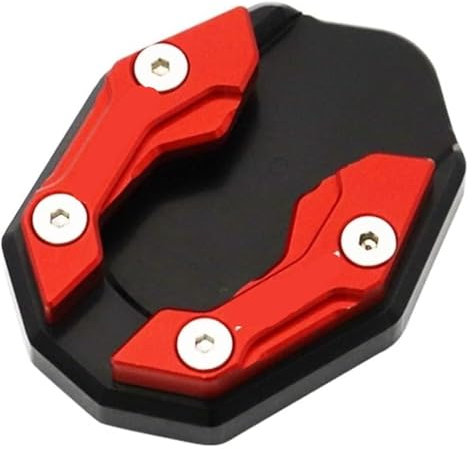 Motorrad Seitenständer Für Y&amaha NVX155 Für AEROX155 NVX 155 Für AEROX 155 Motorradzubehör CNC-Aluminium-Seitenständer Vergrößern Sie Die Platte Kickstand Extension(Red a)