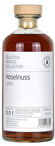 Haselnuss Likör – SHADOWS Distillery – 500ml 20% vol – kräftige Haselnuss mit feinen Karamellnoten – Handmade Likör aus fränkischer Manufaktur