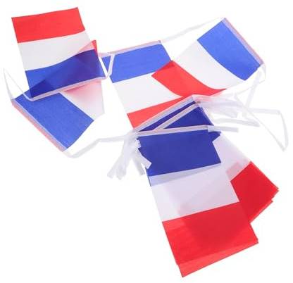 POPETPOP Mini Bandiera Francese 14x21cm Francia Bandierine Decorazioni Leggere Per Feste