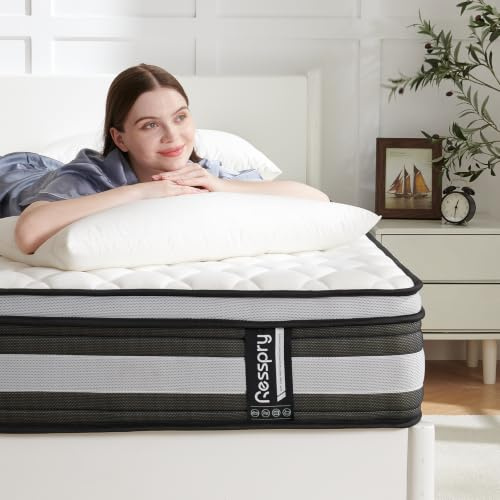 Resspry Single Mattress,27 CM Hybrid With Breathable Memory Foam,Individually Pocket Spring,Pressure Relief,Mattress in a Box