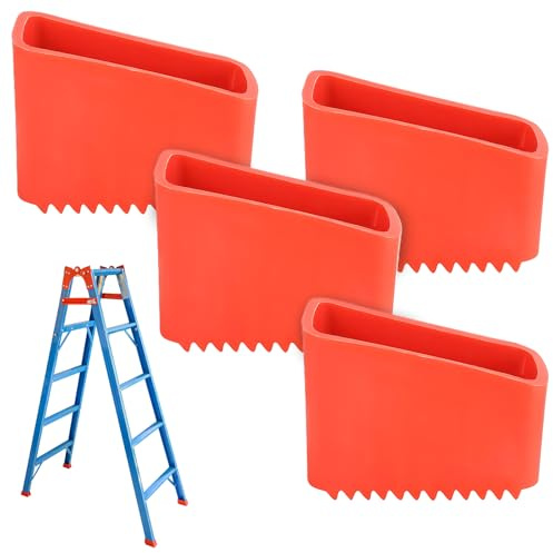 4 patas de escalera de repuesto antideslizantes para escaleras, pies de escalera, 50 x 20 mm, pies de escalera de goma, resistentes al desgaste, zapatos de escalera, tapas protectoras universales