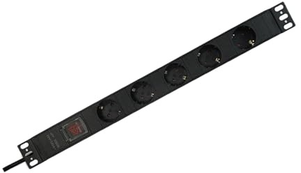 5-way PDU base, separated, for 19 rack, ideal for managing and distributing power in servers and electronic equipment.