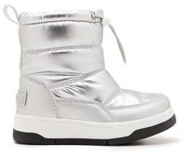 Conguitos Botas Acolchadas Nylon Forro Interior Pelo Plata - Botas infantiles para invierno cómodas (Plata/Talla 30)