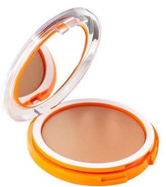 Korff Sun Secret, Fondotinta Compatto Solare SPF 50+ Uniformante e Protettivo con DNA-Safe Complex. Tonalità 01 Amber, 6 ml