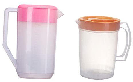 CHICAMPERA Brocca Graduata in Plastica Con Coperchio Stabile Brocca Per Bevande Resistenti Al Calore Caraffa Grande Capacità Per Tè Succhi e Acqua Fredda Per Feste e Picnic