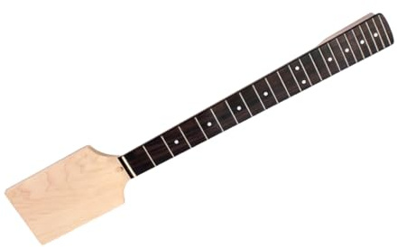 Supvox Ahornhals Gitarrengriffbrett mit 22 Bünden und Dot Inlay Verstellbarer Truss Rod Paddlekopfplatte für Selbstgemacht Gitarrenliebhaber und Elektrischen Gitarrenbau