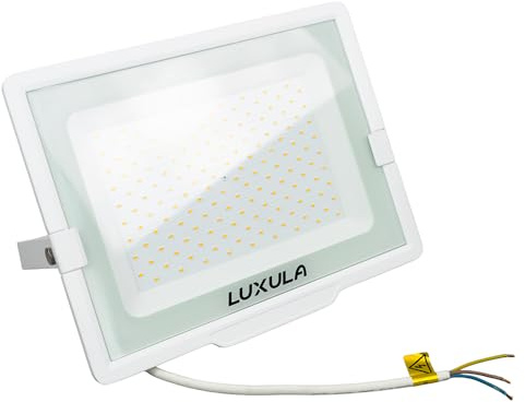 LUXULA LED Strahler Außen 150W 15000lm, 3000K Warmweiß, IP65, Weiß | IP65 wasserdicht, Fluter, Scheinwerfer, LED Außenbeleuchtung für Garten, Einfahrt, Garage und Terrasse, Gehäuse Weiß