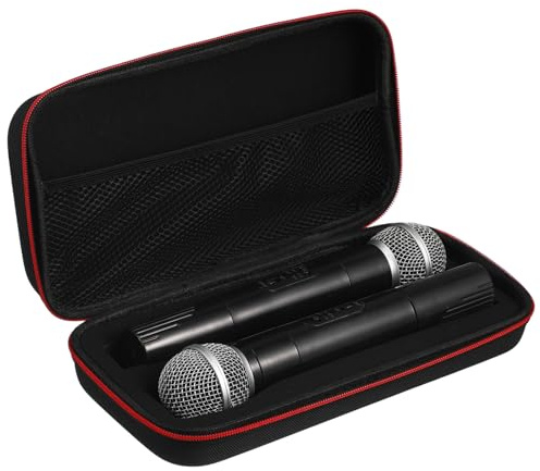 Estuche para Guardar Micrófonos Cremallera de Eva para Dos Unidades