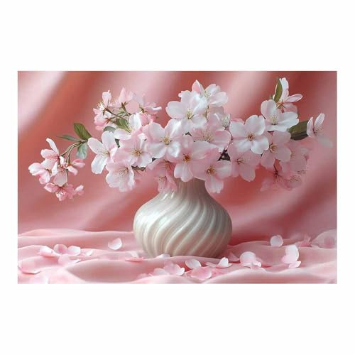 BOHUO Bilder auf Leinwand Leinwandbild Blumen Modern Modern Deko für wohnzimmer schlafzimmer - Natur Landschafts bilder(Rosa 14)-30x45cm Ungerahmt