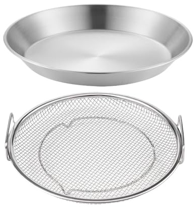 Oil Filter Tray for Kitchen - 304 Stainless Steel Mesh Basket, Cooking Oil Strainer Frying, BBQ, Baking Air Fryer with Drip Pan | Grilling, Reusable Grease Separator for Food Prep, Home