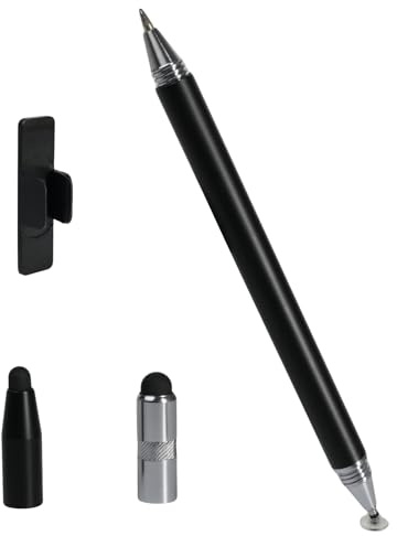 Stylet Universel 4 en 1, Compatible Tablettes, Smartphones, iPhone, iPad, Samsung, Huawei, Stylo Précis Capacitif, Stylet de Dessin pour Écrans Tactiles