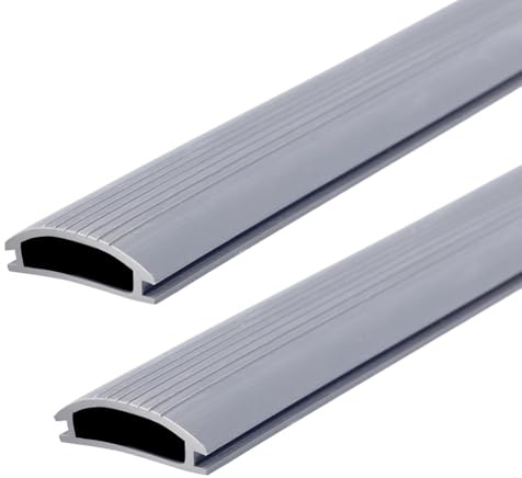 Hipzeepo Pour Insert de Remplacement de Seuil en Aluminium à Hauteur Réglable, 2 Pièces, 36 Pouces, Vinyle avec Joints, 1-5/16 X 3/8.