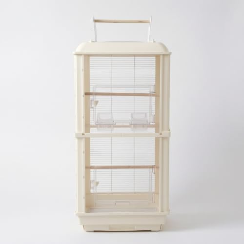 MagiDeal Double Layer Birdcage Parrot Cage Aviary Bird House Bird Enclosure HIPS Iron Wire Structure And Easy Cleaning Doors suitable for bird owners living, Double-layer cage