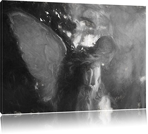 Pixxprint Engel im Sonnenlicht, Größe: 80x60cm, Leinwandbild, fertig gespannt, Wandbild, Dekoration, Kunstdruck, kein Poster