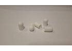 50 bouchons, blanc, pour tubes ronds/barres rondes/bouchons