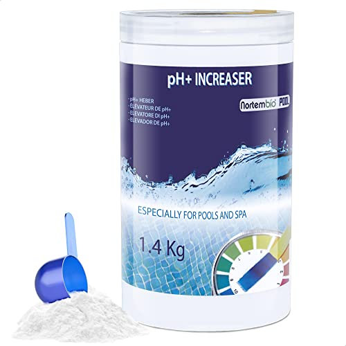 Nortembio Pool Aumentatore di pH+ Plus 1,4 kg – Correttore Naturale del pH per Piscine e Spa – Migliora la Qualità dell’Acqua – Ideale per la Manutenzione Tutto l’Anno