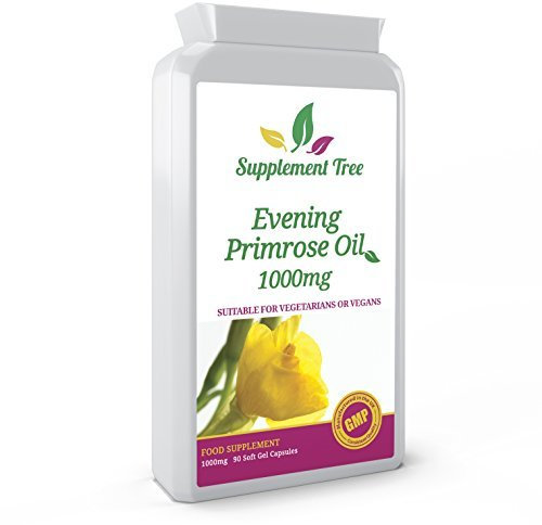 Evening Primrose Oil EPO 1000mg 90 Capsules | Vegan Cold Pressed Supplement | Provides GLA & Vitamin E | 100% Quality Satisfaction Guarantee