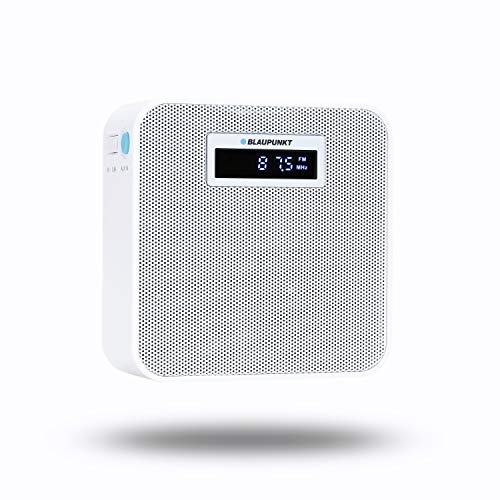 BLAUPUNKT PRB 100, Radio FM con Bluetooth, Manos Libres, 10 Horas de autonomía, Banco de energía, pequeño Enchufe de Radio, Conector de Carga USB, Entrada Auxiliar, Radio FM para el Enchufe, Color
