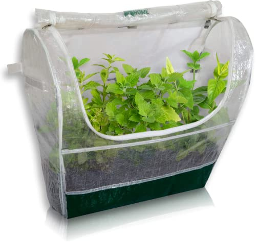 Homegrown-PRO Mini-Kräuter-Gewächshaus, Pflanzenständer, Gewächshaus für drinnen und draußen, 60 x 55 x 30 cm, Hochbeet, Mini-Gewächshaus, wasserdichter Pflanzenständer für den Außenbereich,