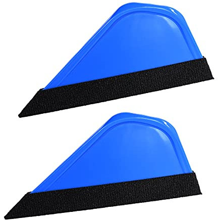 NEWISHTOOL Vinyl-Rakel, 2 Stück, 15.2 cm, spitze Klinge, kleiner Fußabzieher, unregelmäßig, Installation von grafischen Aufklebern, Konturenrakel mit Filz