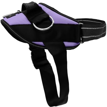 ShawnCo Essential Dog Harness, No-Pull Pet Vest with 3 Leash Clips, No Choke, Reflective, Adjustable and Padded, for Easy Walking and Training for Small, Medium and Large Dogs (ICY Lilac, S)