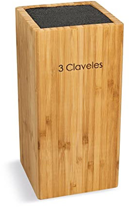 3 Claveles - Taco Universal de cocina de bambú, 22 cm, bloque para cuchillos , tacoma