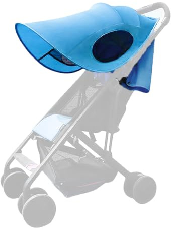Universal Baby Stroller Sun Shade UV Protection Cover for Strollers Foldable Infant Pram Sun Canopy Summer Blackout Buggy Pushchair Awning for Outdoor Travel (Only Shade Cover)