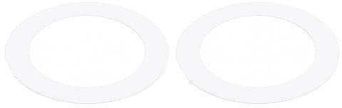 PATIKIL 3.19 ID 4.53 OD Gaffe Anneaux pour Encastré Clair, 2 Paquet Brillant Blanc Gaffe Garniture Anneau Éclairage Luminaire pour Plafond Mur Encastré Cannete Luminaires