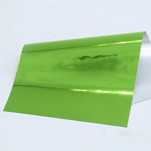 Heißprägefolie Heißprägefolie Papier Glitzer Geschenkpapier Folie Feder 20 Stück für DIY Kunst Handwerk Scrapbook Geschenk, Laminierfolie (Farbe: Hellgrün)