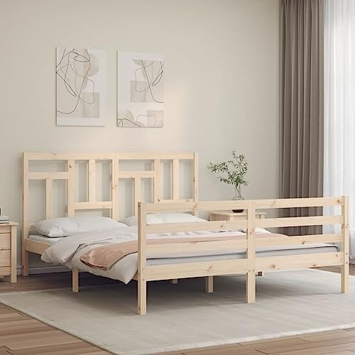 BUKSCYJS Palettenbett,Schrankbettmassivholzbett Mit Kopfteil 160x200 Cmgeeignet FüR Wohnzimmer, Schlafzimmer, Lounge, Balkon, Sofa, Wohnung, GäStezimmer
