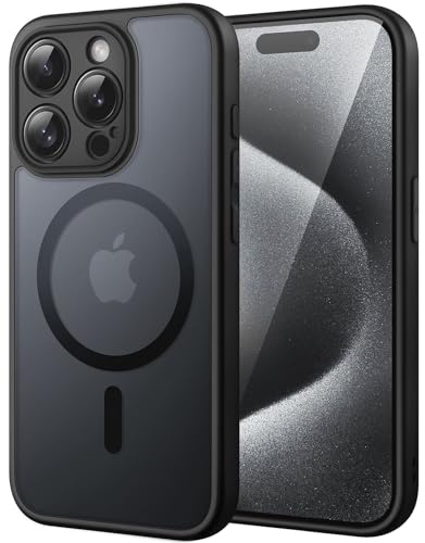 BENNALD Magnetisch Hülle für iPhone 15 Pro, Handyhülle für iPhone 15 Pro Case Stoßfeste Matt Handyhülle Case mit militärischem Schutz, Kompatibel mit MagSafe Zubehör