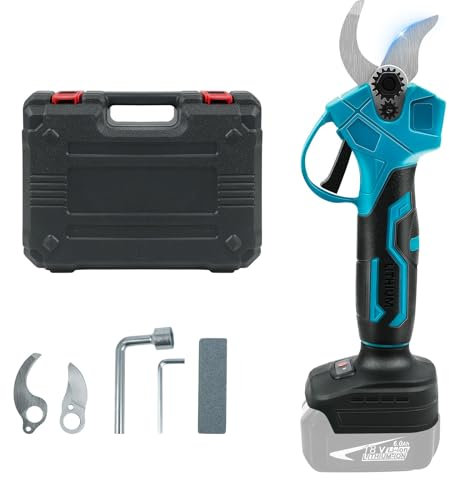 Akku Gartenschere, Bürstenlose Elektrische Astschere kompatibel mit Makita 18V Batterie, 30mm Schnittdurchmesser, BaumSchere mit Schleifstein, Ersatzklinge und Kunststoffbox (Ohne Akku)