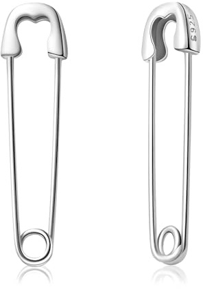 CHIC & ARTSY 925 Sterling Silber Büroklammer Ohrringe - Mode Knorpel Pin Ohrringe für Frauen
