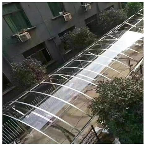 ZLRBN Leichte, Durchsichtige Acryl-Kunststoffplatte, Polycarbonat-Dachplatte, PVC Platte, 1,2mm Dicke, Allwetter-Gewächshausabdeckung für den Außenbereich (1.22x12m/4.0x39.4ft)