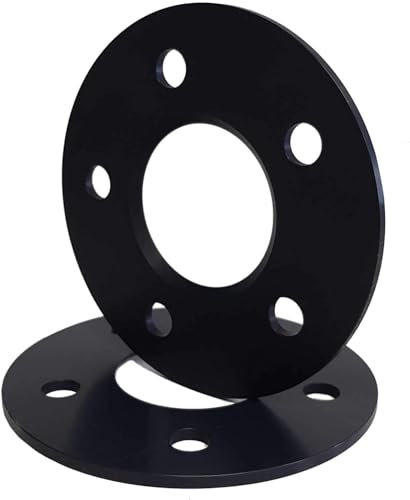 TRACER Élargisseurs de voie 10206W 5 mm anodisé noir – Cercle de perçage 120/5 – Trou central 72,6 – 2 pièces